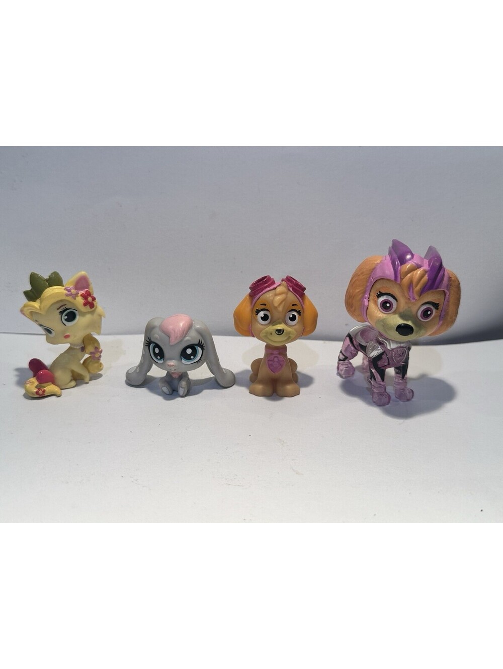 PAW Patrol Skye & Littlest Pet Shop Figures Lot Disney Palace Pets Cat Bunny